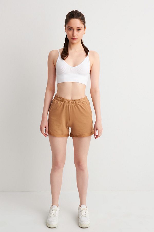 Runever-High Waist Folded Women's Shorts 18728-1y 1