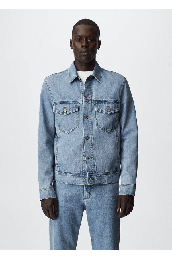 Mango denim jacket mens cheap