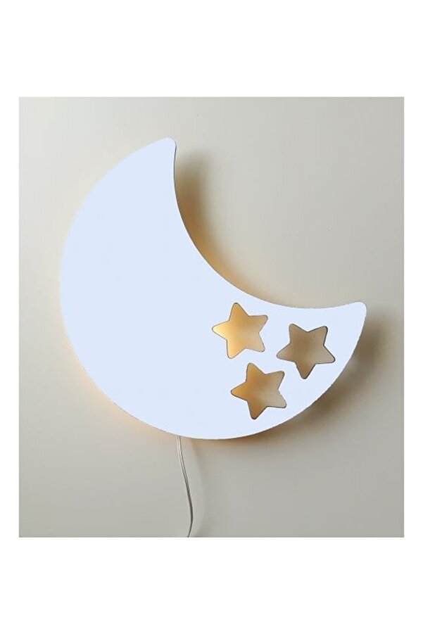 Windly Concept Ay Gece Lambası Çocuk Odası Bebek Odası Dekoratif Aydınlatma 30 Cm