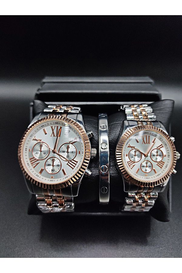 Tulpar Lover Couple Watch with Bracelet in Special Box Trendyol