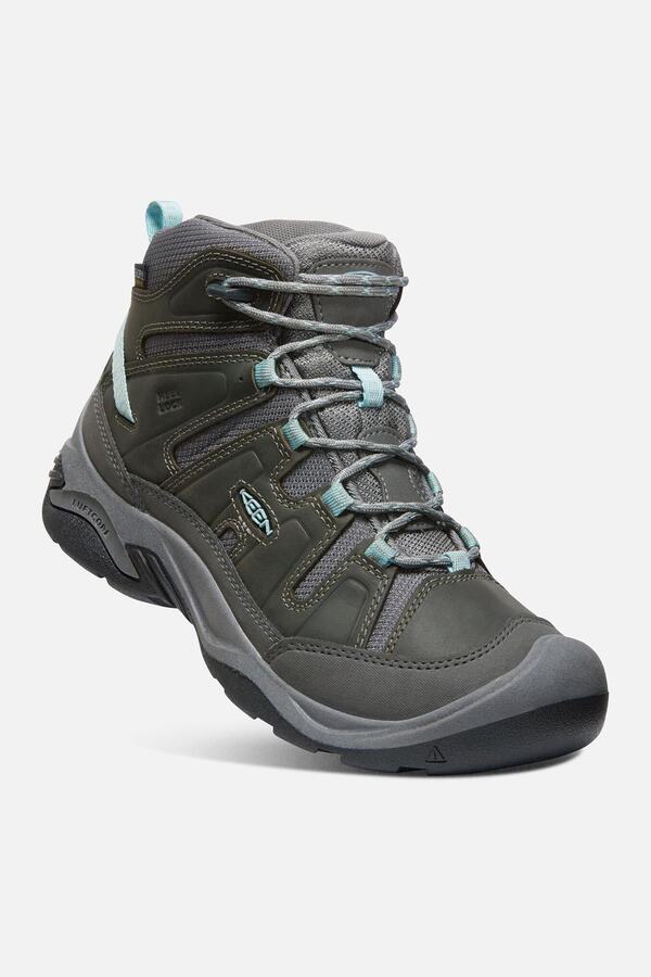 Keen-Circadia Mid Wp - حذاء نسائي مقاوم للماء - رمادي 1