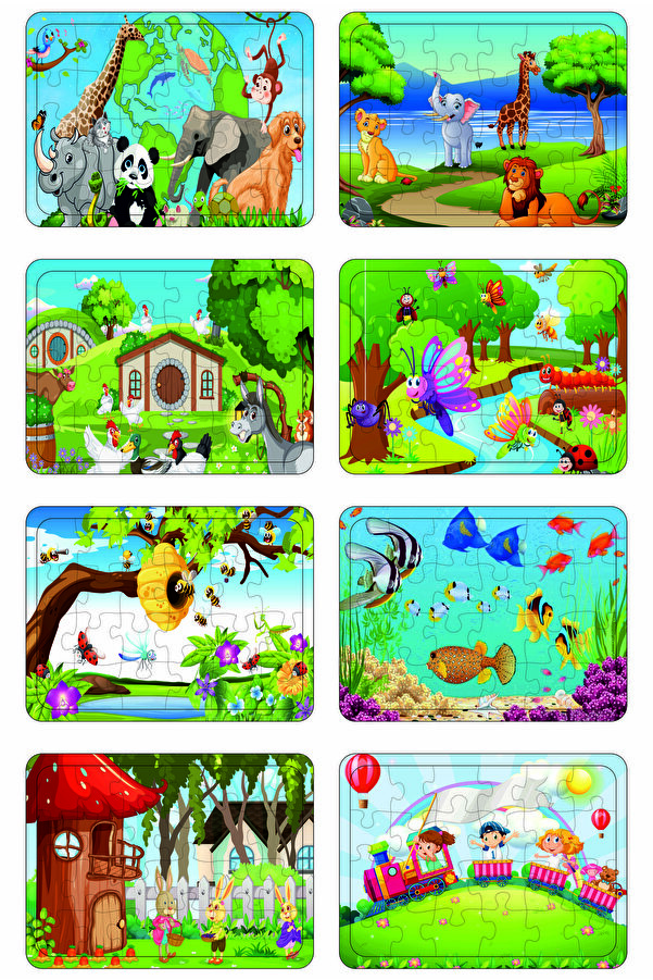 Kiri Ahşap Puzzle 8 Li