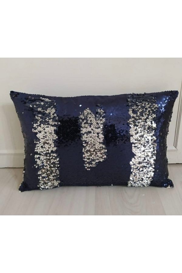 YILMAZHOME-Sequined Rectangular Decorative Throw Pillow Cover 1