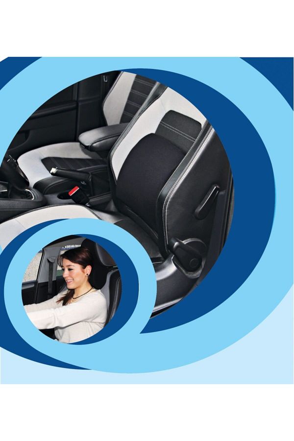 Case-Pernă pentru talie pentru birou pentru vehicule + set de două perne pentru gât de călătorie 1