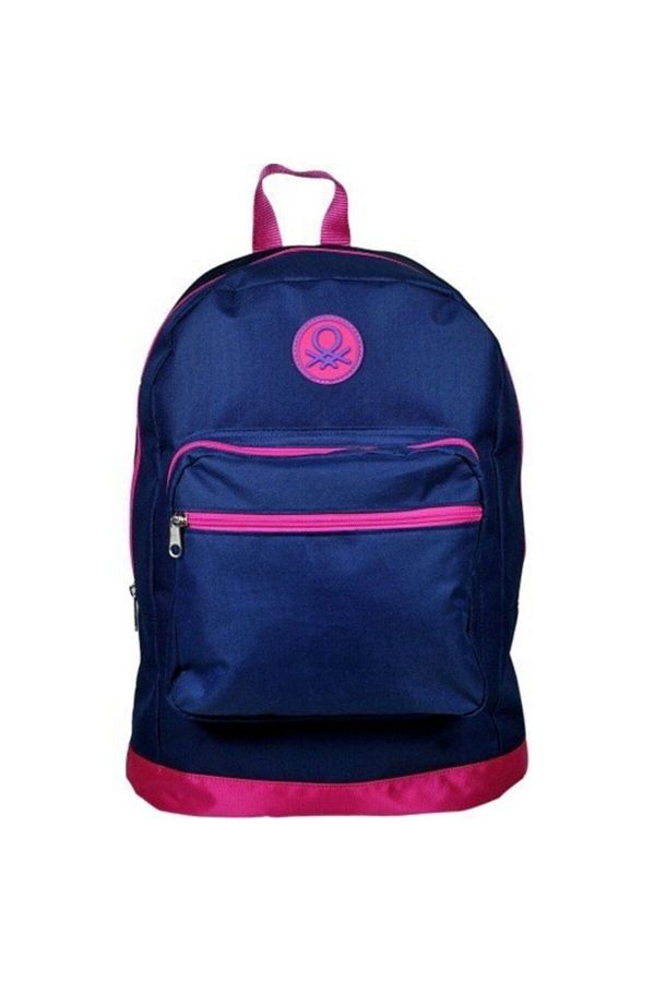 Pink navy blue backpack sales