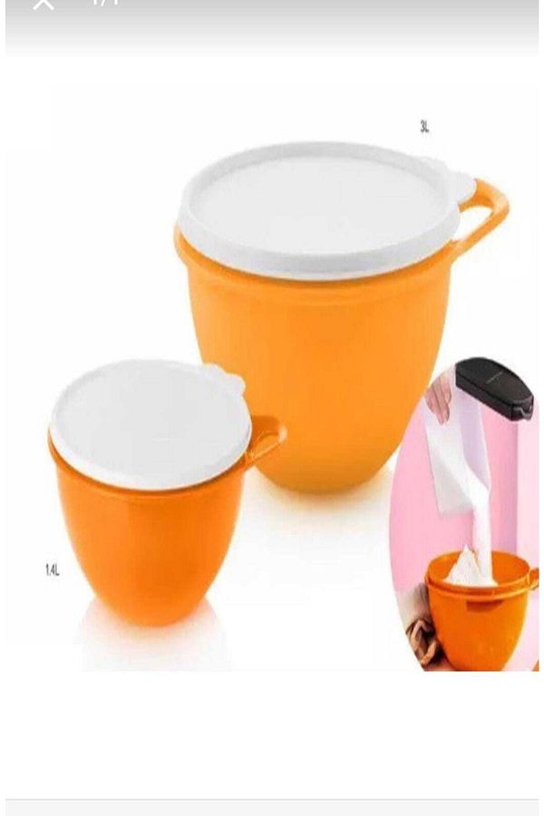 Tupperware-Miksim Storage and Preparation Container Set of 2 (3L-1.4L) 1