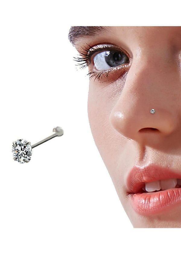 Sterling Silver Crystal Nose Rings - 3 Pack | Claire's US
