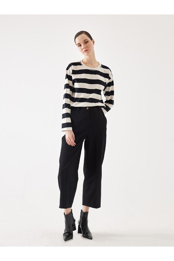 Black short leg trousers deals
