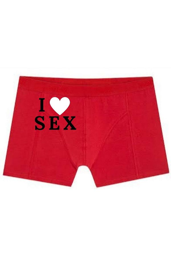 BoxerMasters-Men's Boxers - Red Written, Stylish Design 1