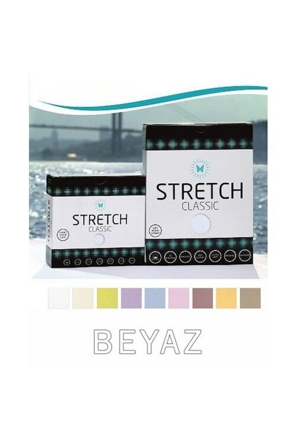 STRETCH-Classic Bed Sheet Double White - 160x200 Cm 1