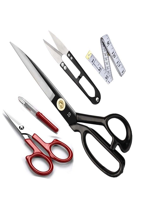 hodbehod-Left Handed Scissors Left Handed Black Handle Fabric Cutting Scissors Set with Number 10 Nut 1