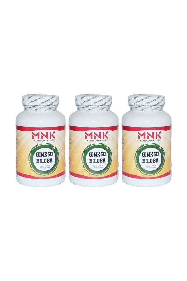 Mnk-Ginkgo Biloba Extract 3 Boxes Total 360 Capsules Mabet Tree 1