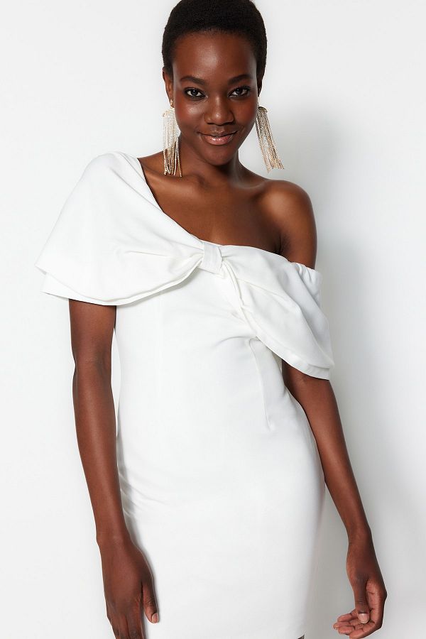 White body fitting dress on sale