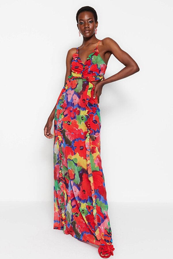 Abendkleid blumenmuster clearance
