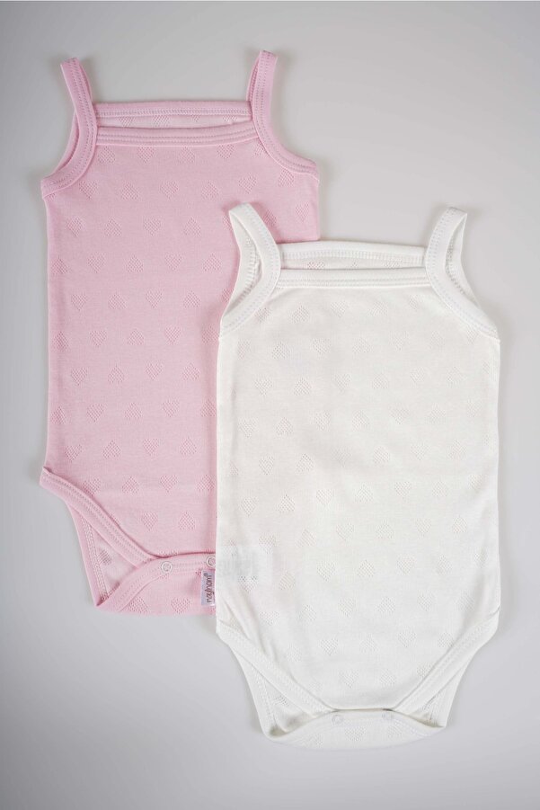 MİNİKO KİDS Yeni Sezon Ip Askılı Jakarlı Klimalı 2li Çıtçıtlı Badi Zıbın