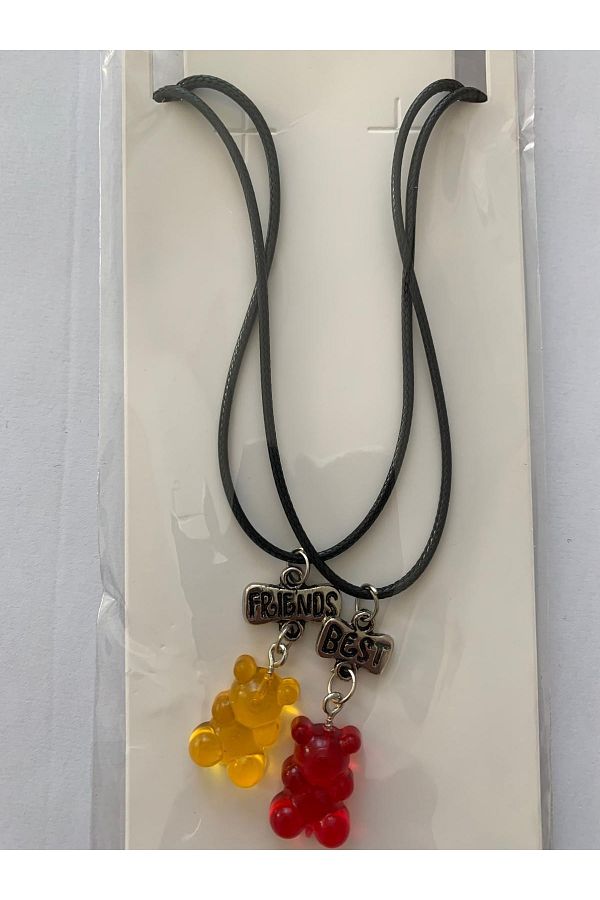 Y MODA Best Friends Haribo Jelly Bear Jelly Beans 2 Piece Necklace Trendyol