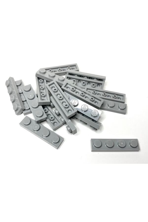 LEGO Moc Custom Aksesuar Creator Plate 1 X 4 Düz Tuğla Açık Gri 4 Adet Gönderilecek