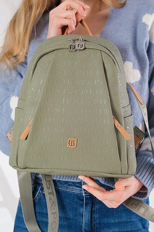 Khaki backpack women's top