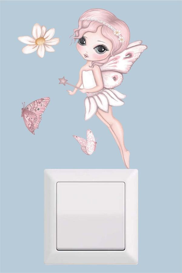Duende Sticker - Peri Kızı Çocuk Odası Priz Stickerı