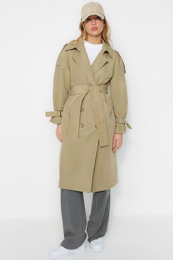 Light khaki trench coat new arrivals