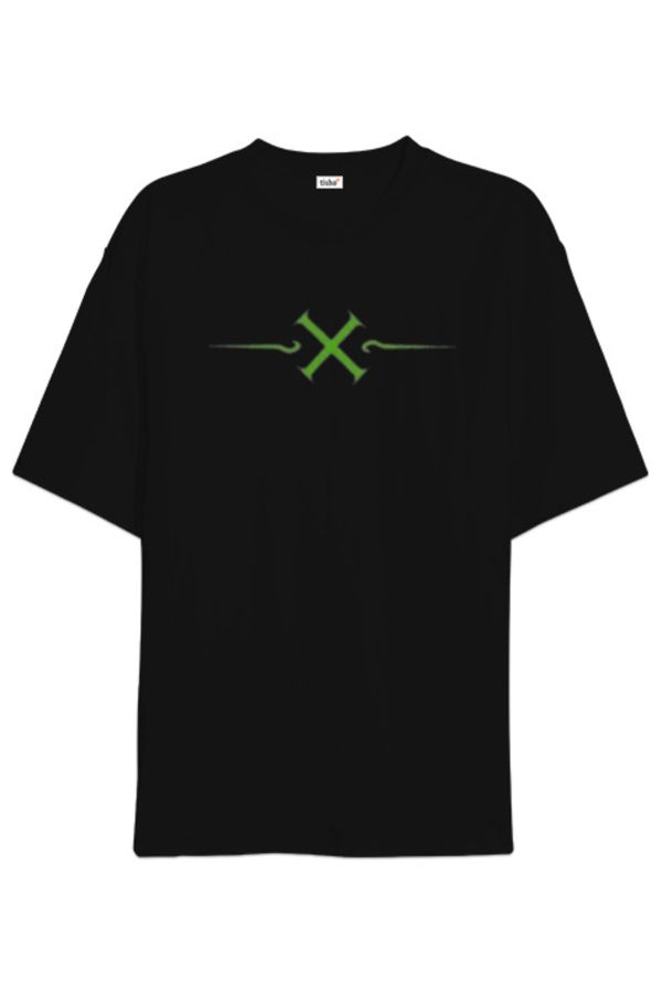 Tisho Hyuga Clan Seal Patterned Oversize Unisex T-Shirt - Trendyol