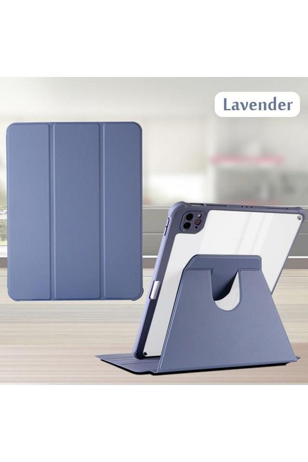 TEKNETSTORE-Apple Ipad Pro 12.9 Inch 3rd 4th 5th 6th Generation Case 360 Rotatable Case with Pen Charging Compartment 1