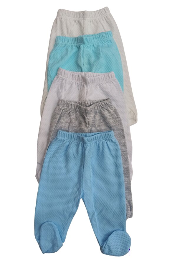 bebedino Bebek Patikli Alt Hava Alır Kumaş Düz Renk (5 Li Paket)