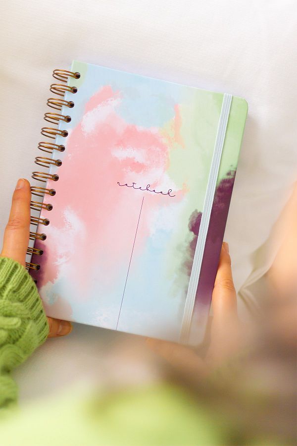Matt Notebook-A5 15x21 Cm Spiral Elasticated Squared Undated Notebook 1