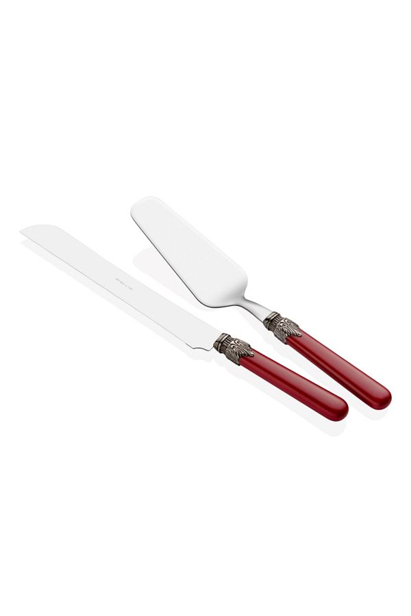 RİVADOSSİ SANDRO-Rivadossi Classic Claret Red Cake Serving Set 1