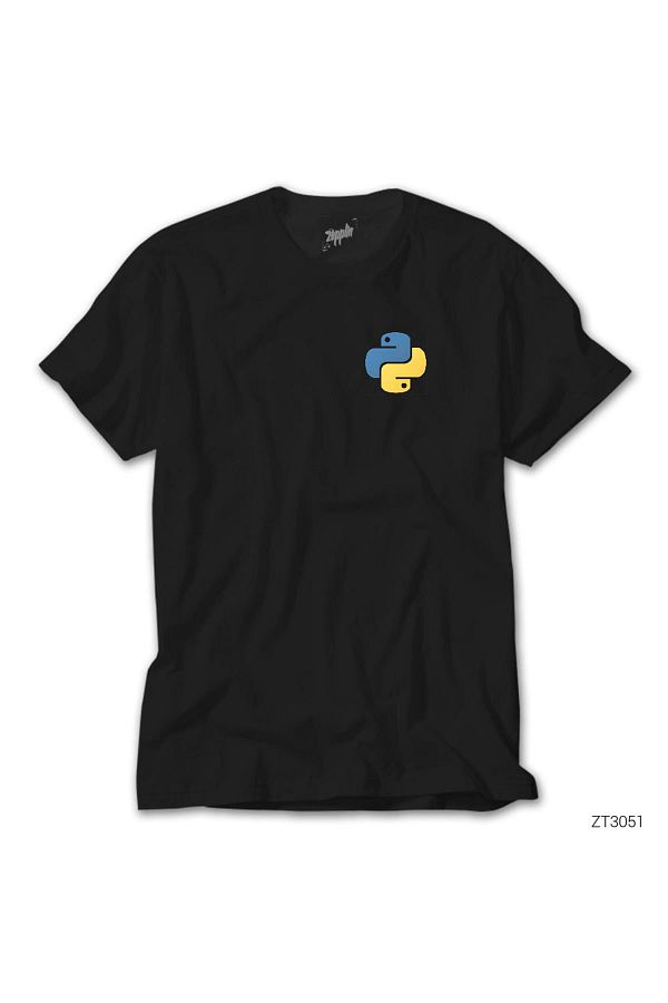 Z zepplin-Unisex Python Developer Black T-Shirt 1