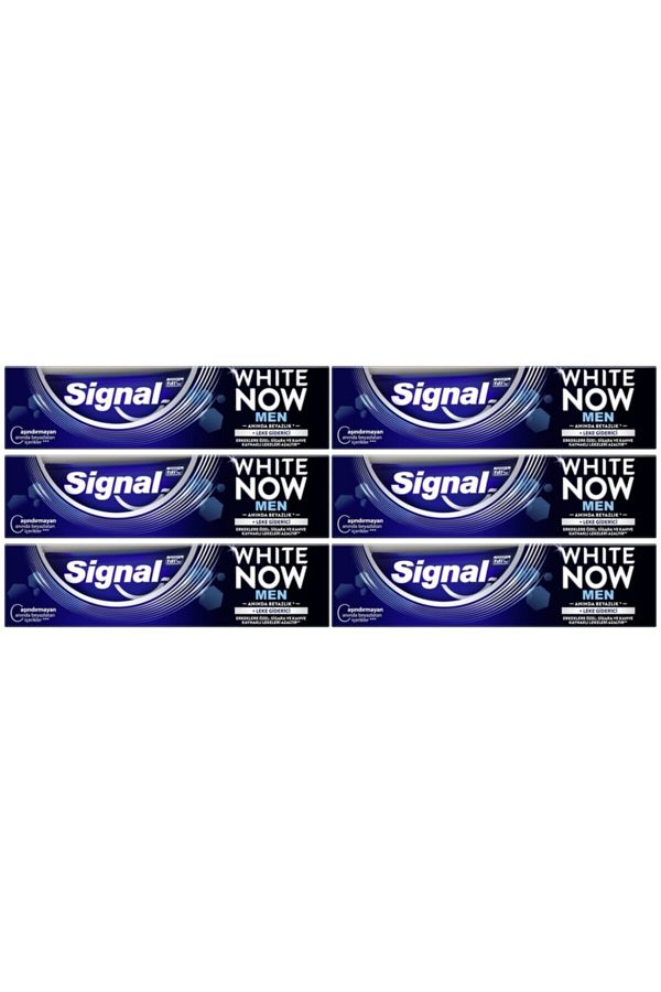 Signal-وايت نو 75 مل معجون أسنان للرجال × 6 قطع 1