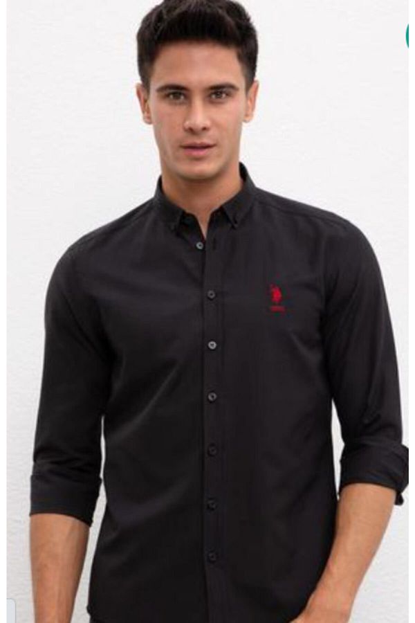 U.S. Polo Assn.-Черна мъжка риза 1
