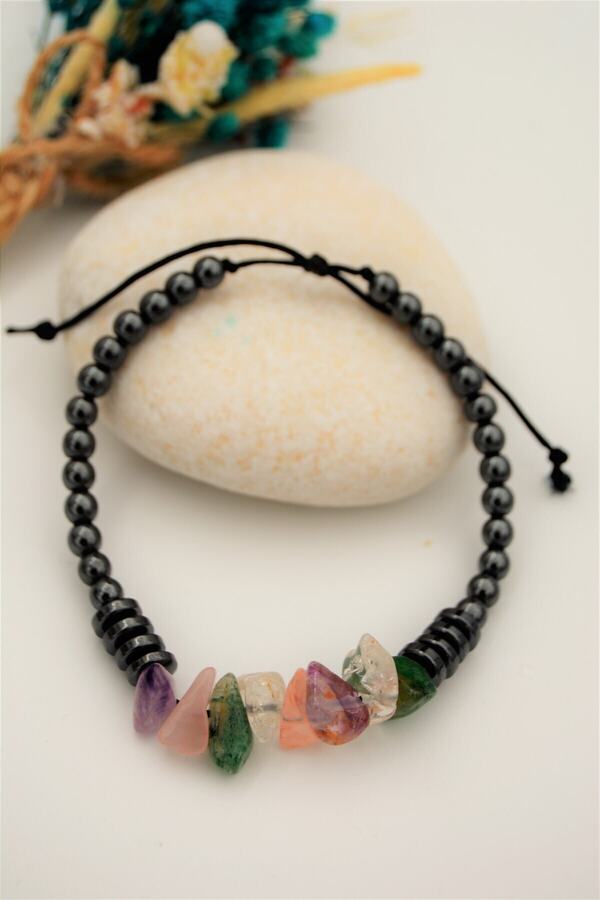 Stoneage-Metalless Necklace Healing Necklace Crafted with Favourite Natural Stones 1