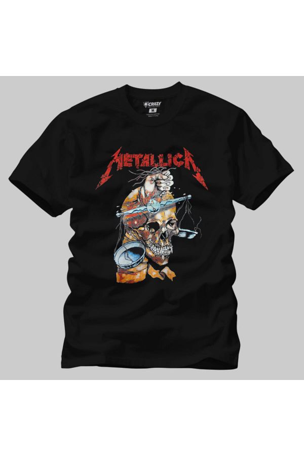 Crazy-Men's Black Metallica Harvester Of Sorrow T-Shirt 1