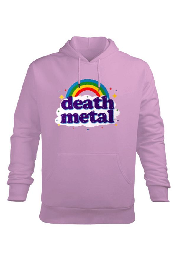 Tisho Death Metal Pink Unisex Men s Hooded Hoodie Sweatshirt Trendyol