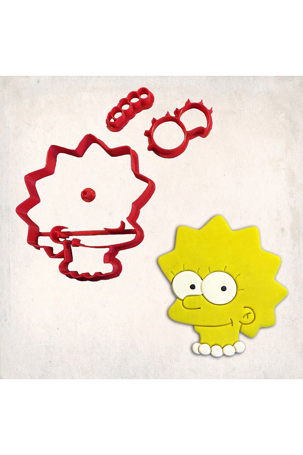 Butedo-Simpsons Lisa Simpson Detail Cookie Mold Set of 4 1
