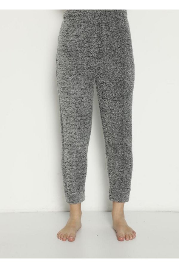 FATELLA Women s Skinny Leg Plush Pajama Tracksuit Bottom Trendyol