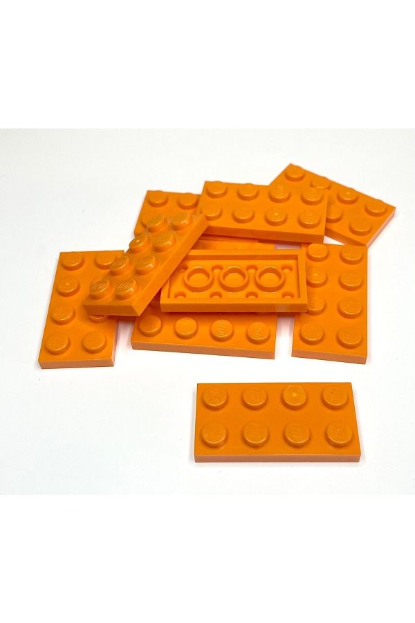 LEGO-Moc Custom Accessory Creator Plate 2 X 4 طوب مسطح برتقالي سيتم إرسال 4 قطع 1