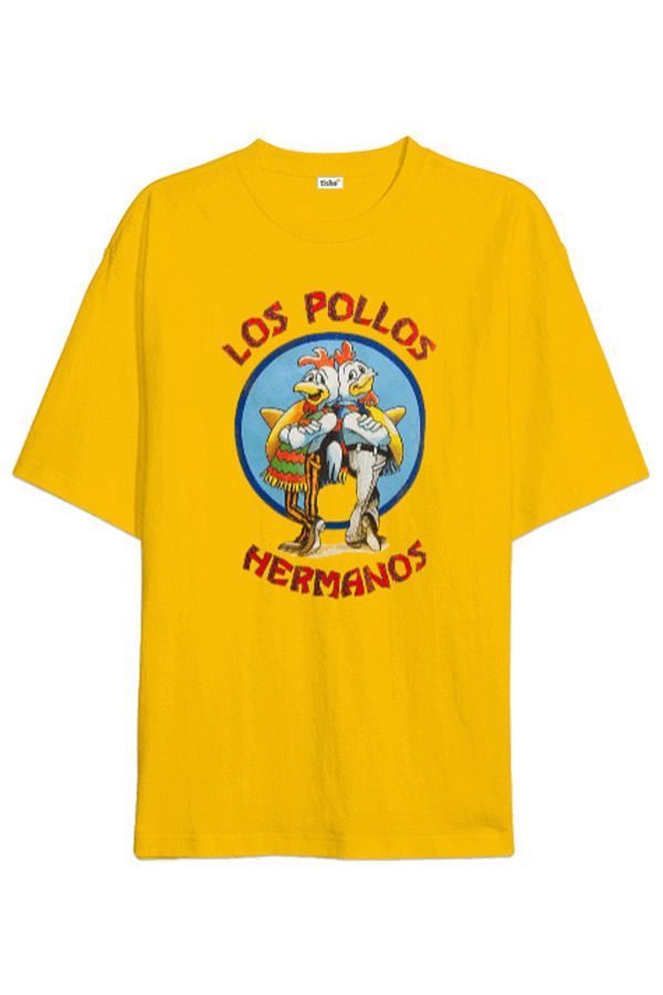 Tisho Breaking Bad Los Pollos Hermanos Design Printed Oversize Unisex T Shirt Trendyol