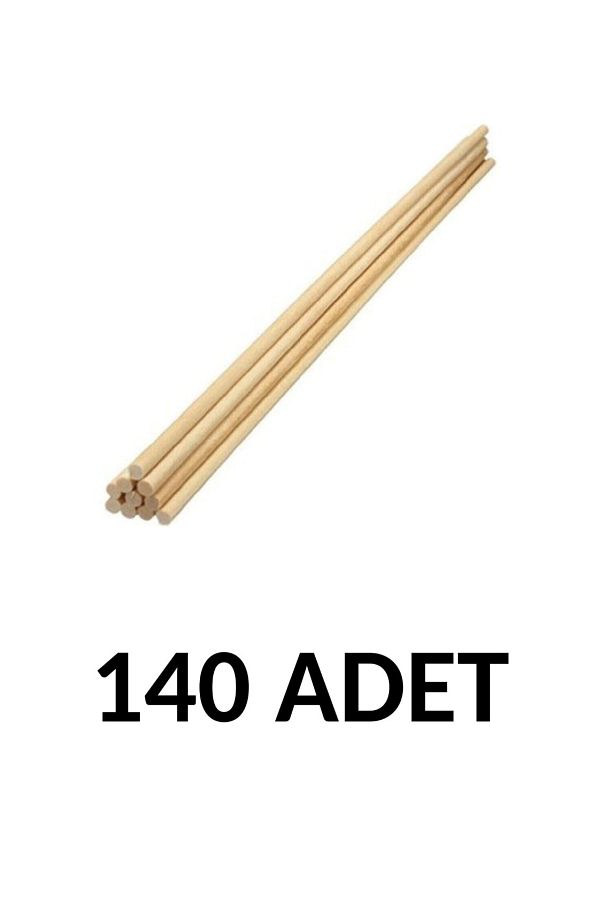 Südor-140 Pieces Wooden Round Bar 30cm X 4mm 1