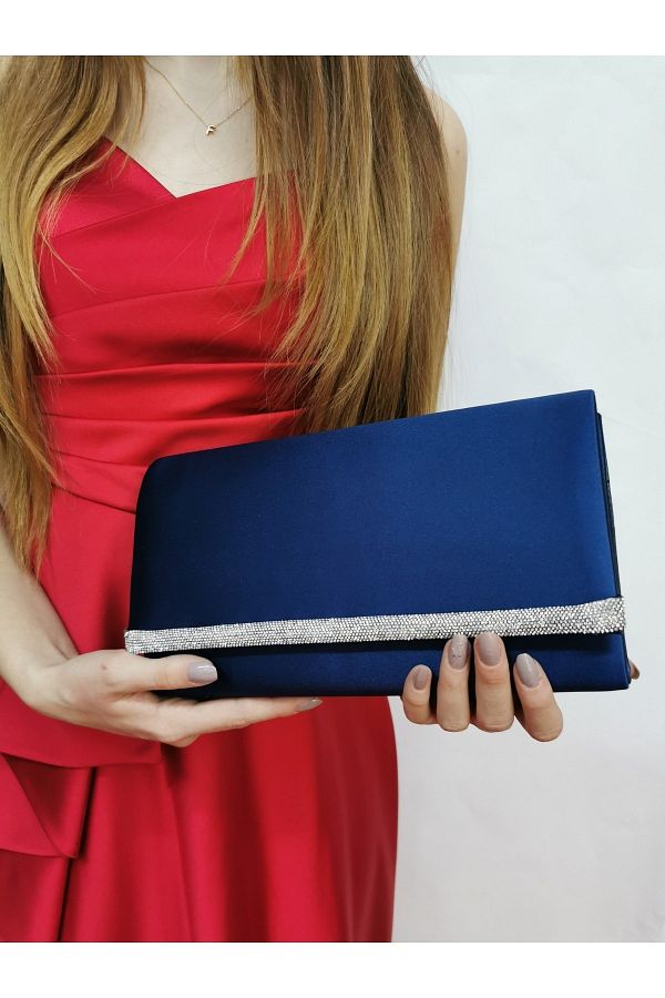 Small navy evening bag clearance