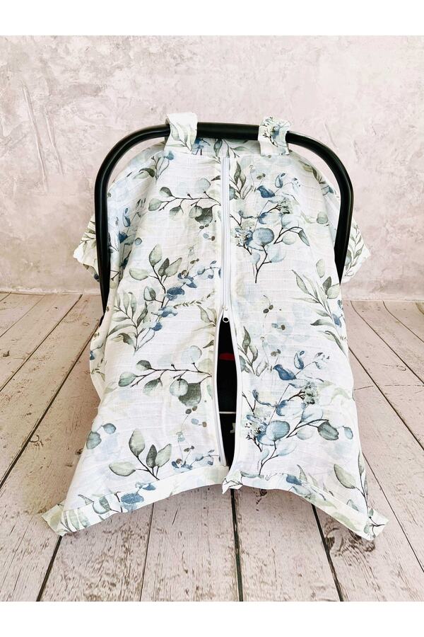 JUNİPERUS Okaliptus Müslin Puset Örtüsü Fermuarlı