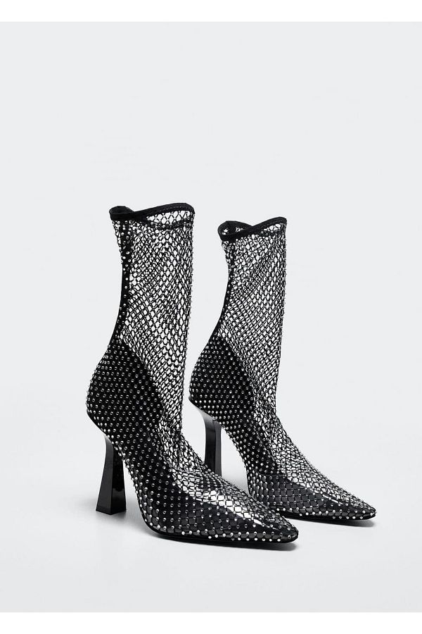 MANGO Ankle Boots Silver colored Trendyol