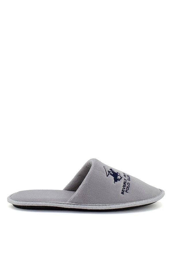 Beverly Hills Polo Club Men s Gray House Slippers Trendyol