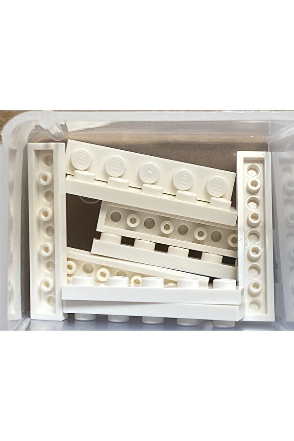LEGO Orjinal Moc Custom Aksesuar Creator Plate 1 X 5 Düz Tuğla Beyaz 2 Adet Gönderilecek