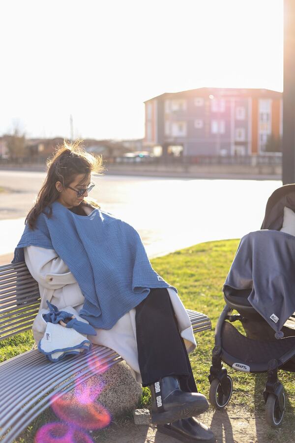 Ninna Kids Multi Müslin Emzirme Ve Puset Örtüsü- Indigo