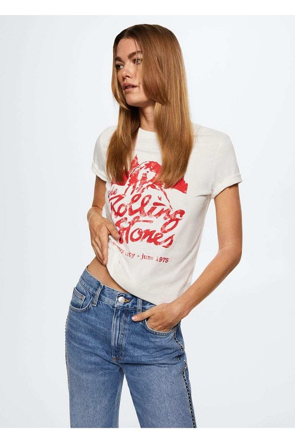 Mango rolling stones sweatshirt online