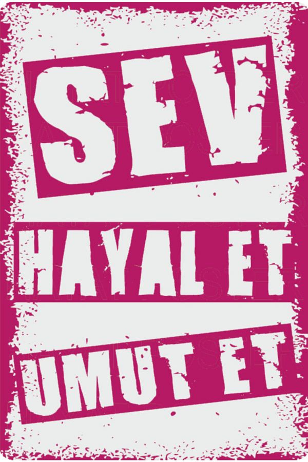 Hayal Poster-Love Dream Hope Retro Vintage Wooden Poster 1