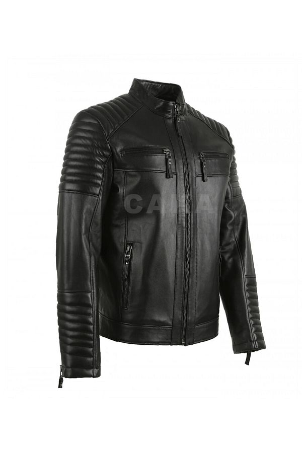 Leather arm coat sales