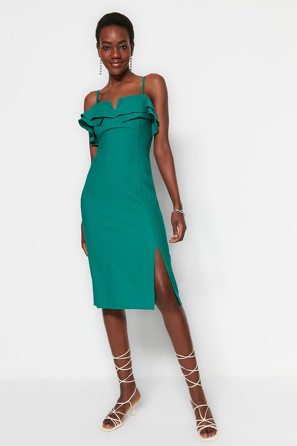Straight cut midi dress cheap